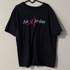 Jordan Air Black Tee with Red Logo